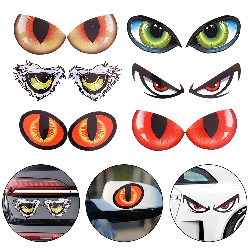 Animal Eyes Sticker Self-adhesive Car Rear Windshield Decals Motorcycle Auto Window Rearview Mirror Wall Decoration Car Stickers