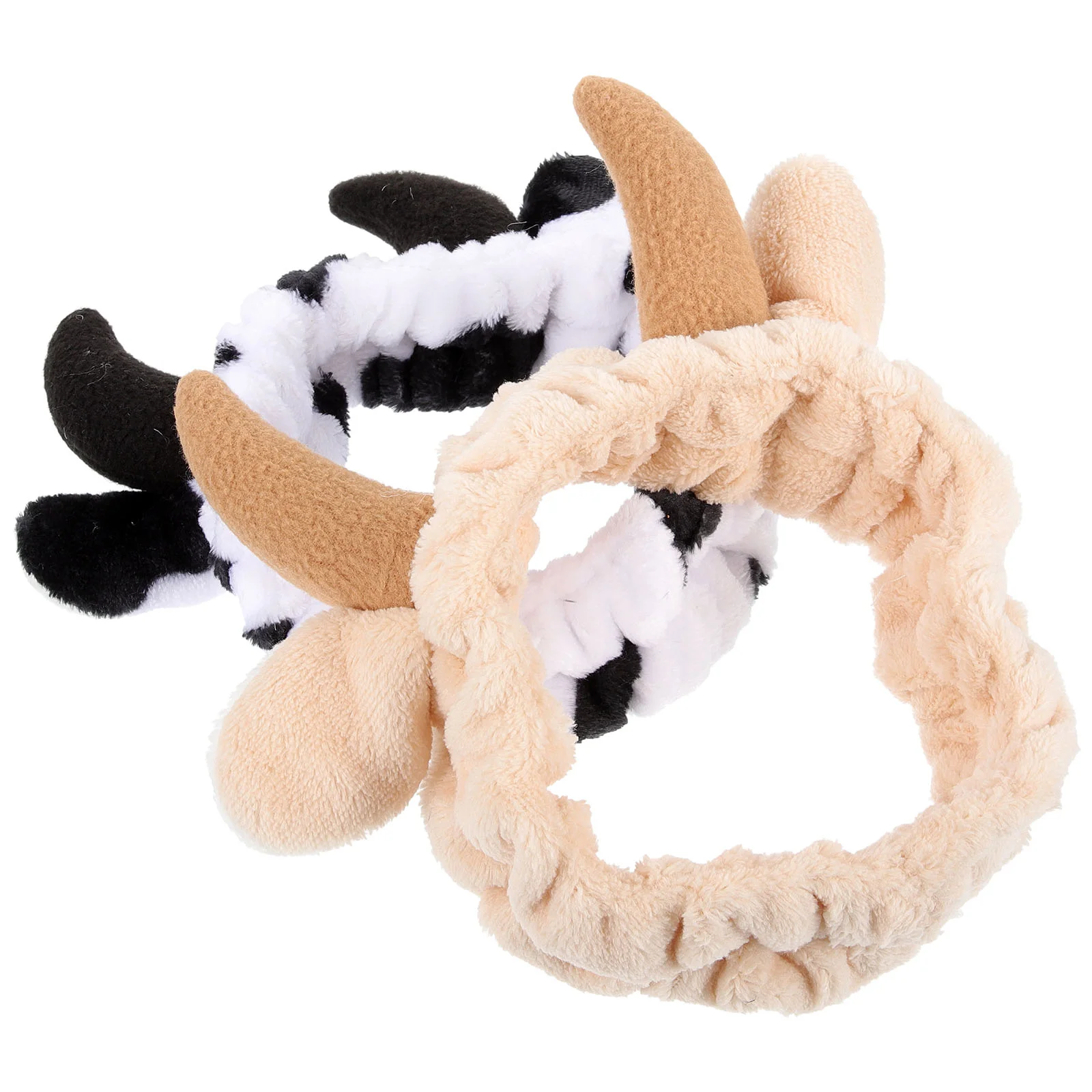 2 Pcs Cow Hair Band Animal Face Wash Bundle Ladies Headbands Make up Women's Costume