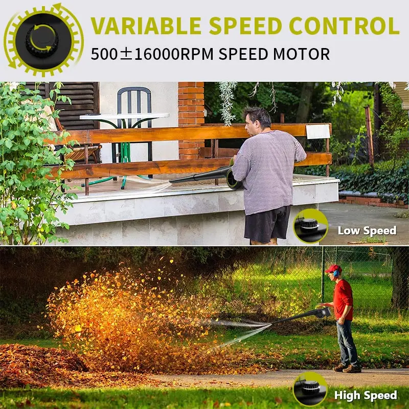 Blower Daun Tanpa Kabel Blower Daun Genggam Mini Elektrik-Blower Kecil Kuat Ringan Bubuk Baterai Blower Salju Pembersih Halaman