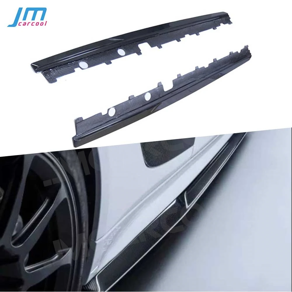 

Carbon Fiber Car Side Skirt Extension Rocker Panel Lip Splitter for Audi R8 V8 V10 2017-2020 FRP Protector Body Kits Accessories