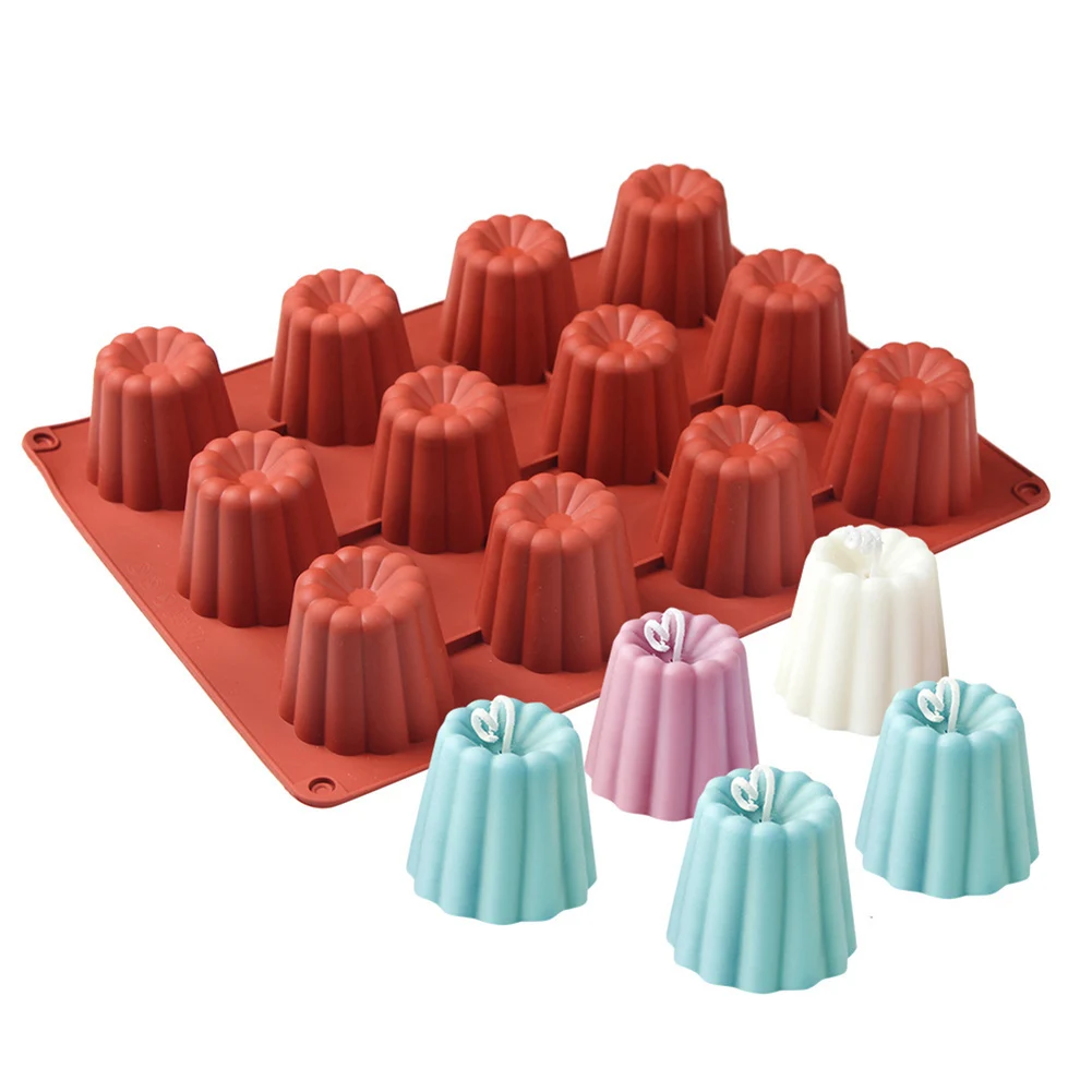 

12/15 Cup Silicone Mould Non-stick Canelé Fluted Mould Baking Tin Canneles Cake Pan DIY Soap Mold Bakeware Kitchen Cooking Tools