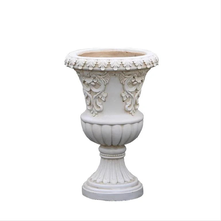 Magnesium Oxide Planter Garden Ornament Flowerpot House Decoration Element Vase Antique Finish