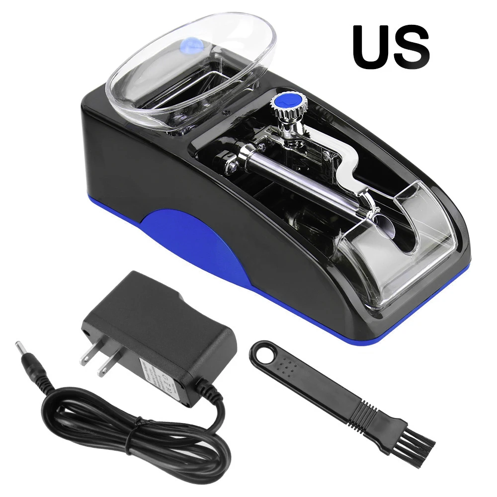 Tobacco Roller Smoking Accessories Cigarette Rolling Machine EU US Plug Injector Maker Electric Automatic DIY Smoking Tool