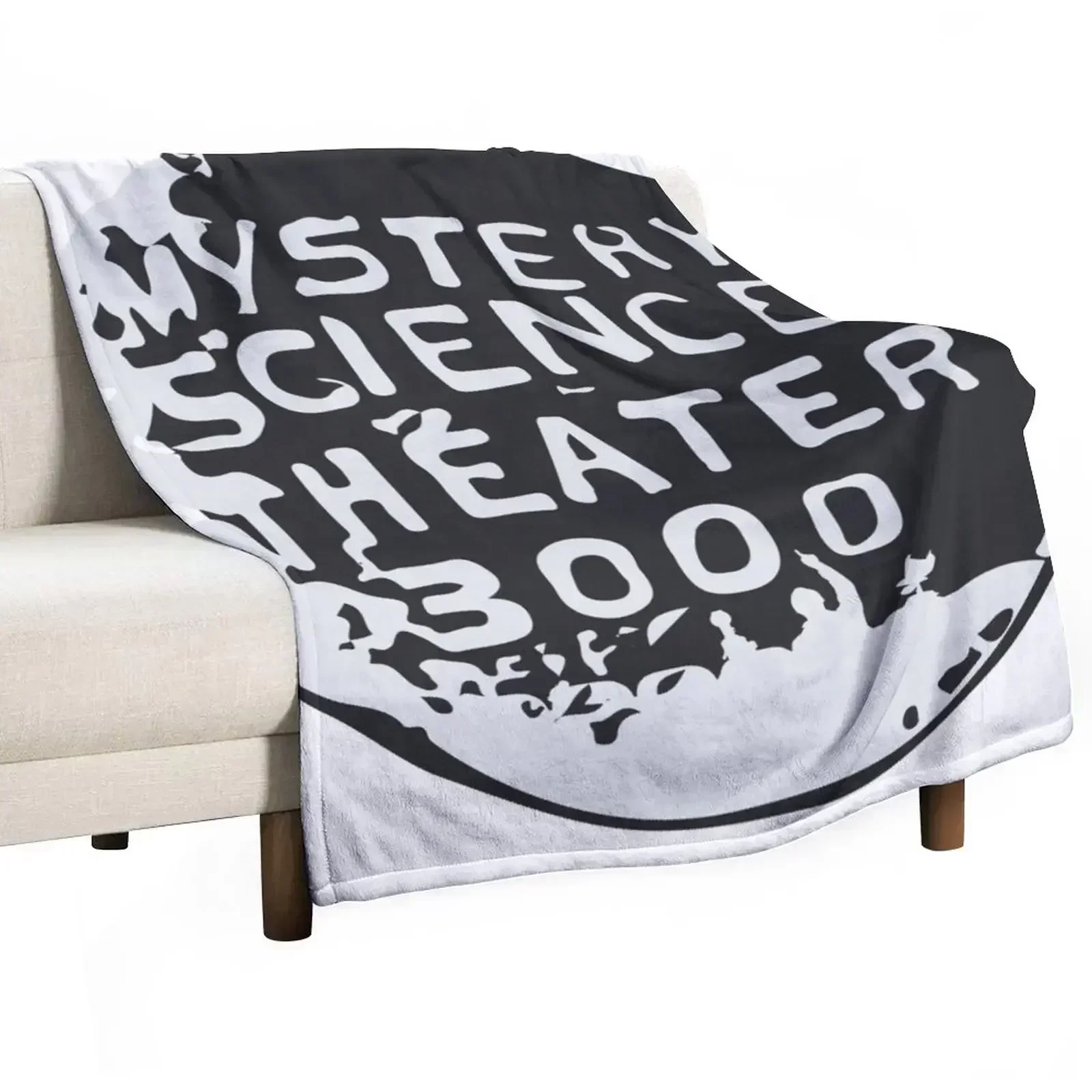 MST3K Silhouette within Globe Throw Blanket Plaid Thermal Decorative Beds Beautifuls Comforter Decoratives Blankets