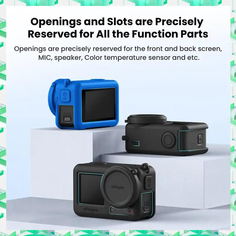 3C Electron Amagisn Silicone Protective Case With Lens Cover Scratch-Resistant Protection Cover Camera Accessory For DJI Osmo Ac