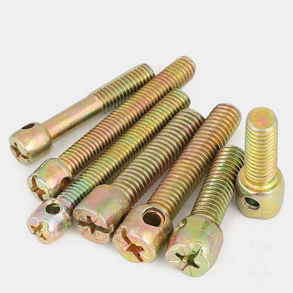 20/50/100Pcs M3 M6 Electric Meter Screws Lead Seal Screw Phillips With Hole Bolt Machine Bolts Carbon Steel Plated Colorful Zinc