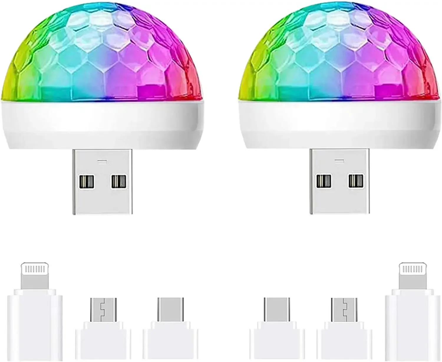 Mini USB LED Stage Disco Light Colorful Projection Effect Lamp Portable Party Club Atmosphere Light For Car Family Entertainment