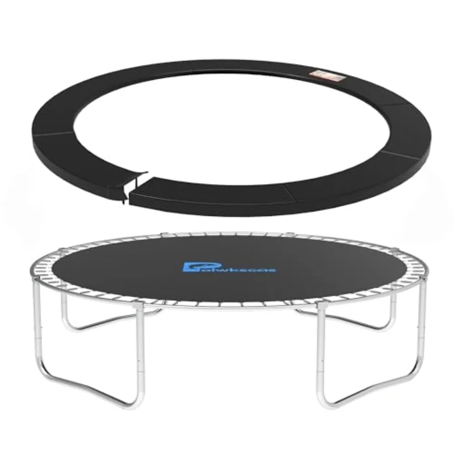 Trampoline Pad for 10ft-16ft Round Trampolines Heavy-Duty PVC Material Black Waterproof and Tear-Resistant Safety Spring Cover
