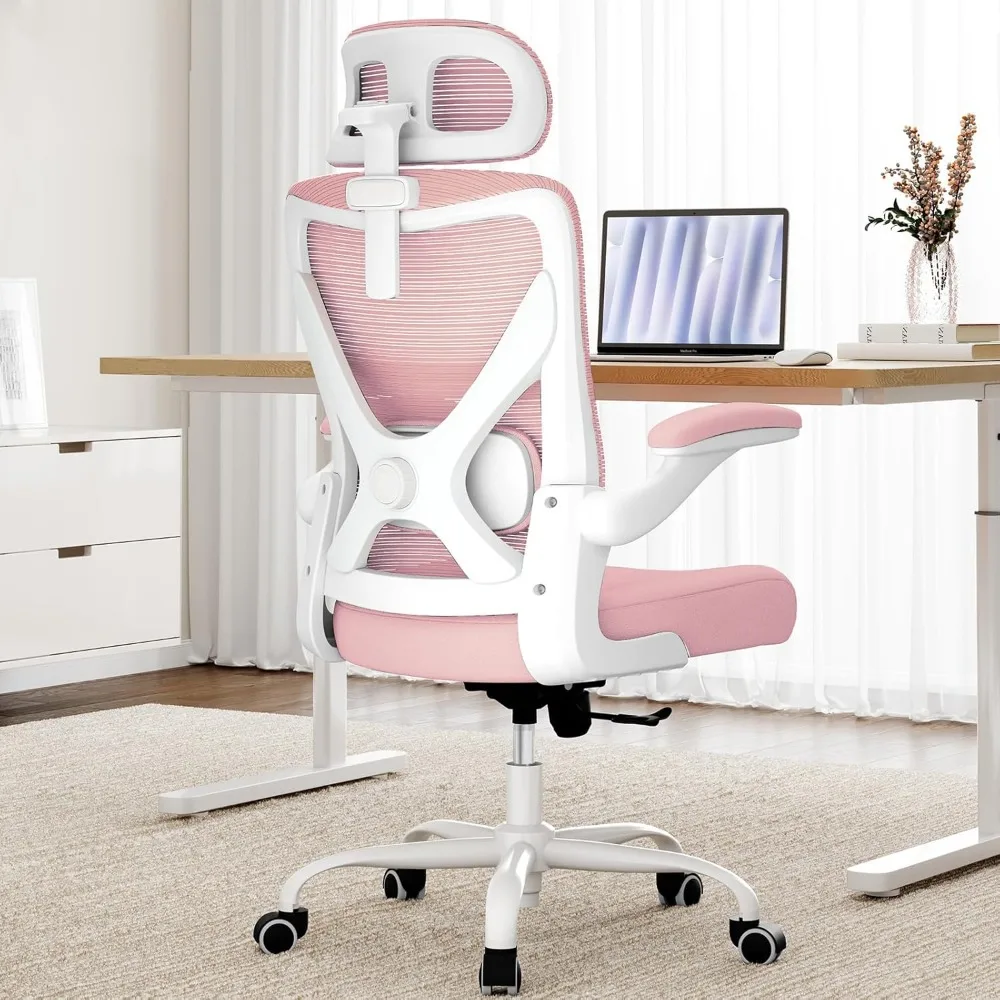 Ergonomic High Back Mesh Chair with Adjustable Lumbar Support Headrest 330lbs Capacity for Home Office