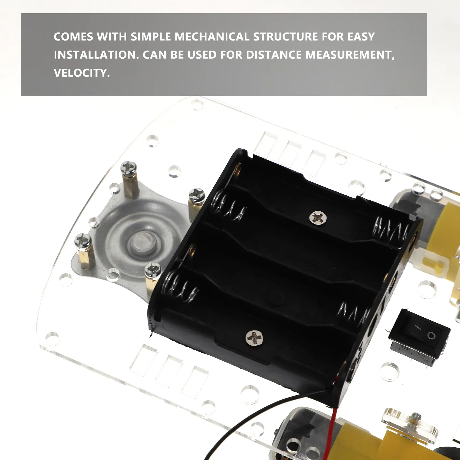 Smart Robot Car Chassis Kit with Tachometer Encoder Battery Box for Measurement Obstacle Avoidance Tracing