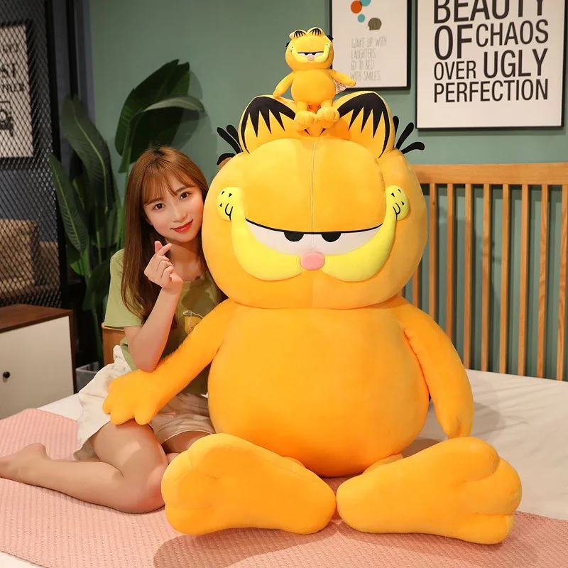 Big Size Original MINISO Garfield Fat Cat Stuffed Doll Kawaii Garfield Kittens Plush Toy Kawaii Kid Accompanying Sleep Xmas Gift