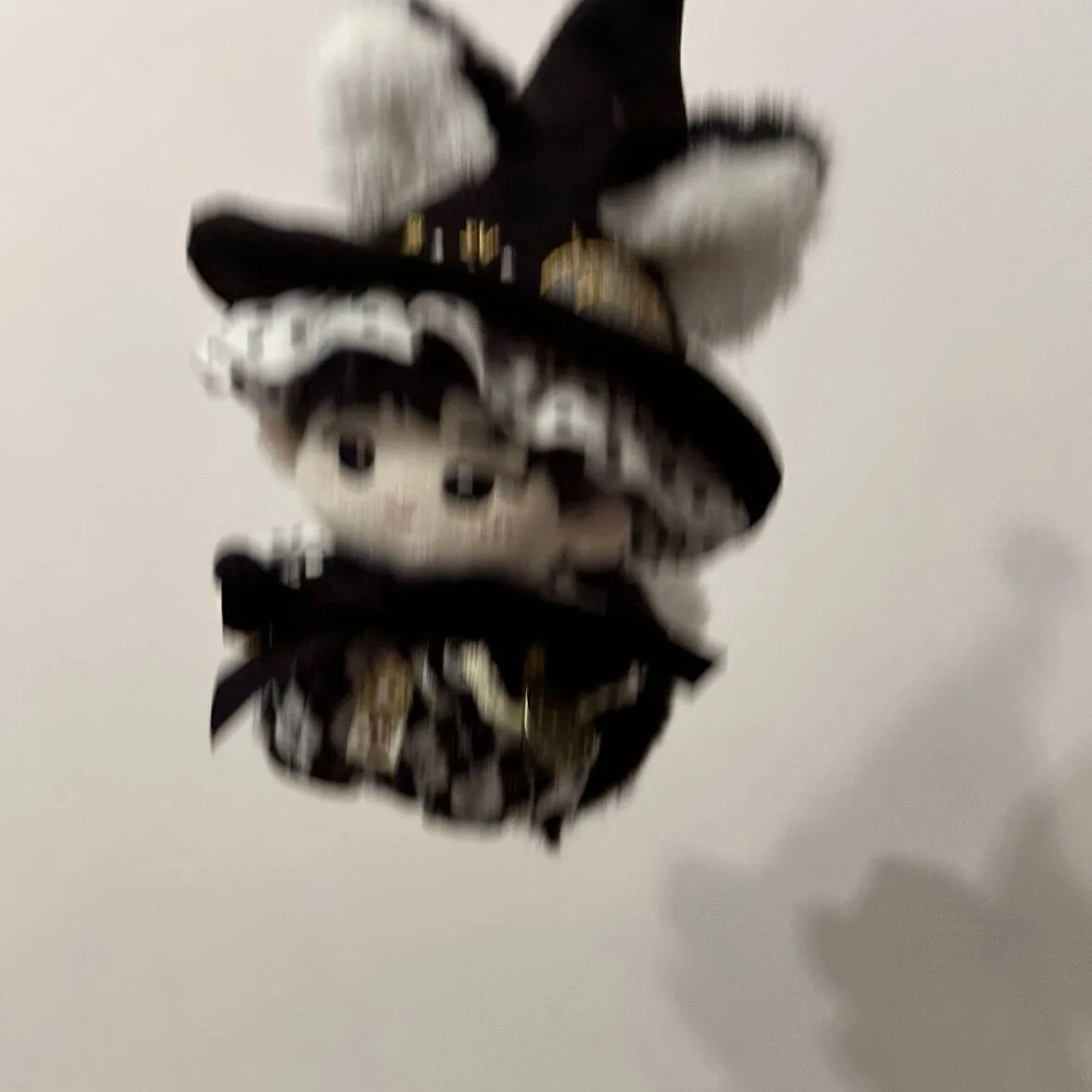 10cm Plush Doll Handmade Clothes  Anime Black Magician Priest Cosplay Costume Hat Cloak Tail Set Boy and Girl Birthday Gifts