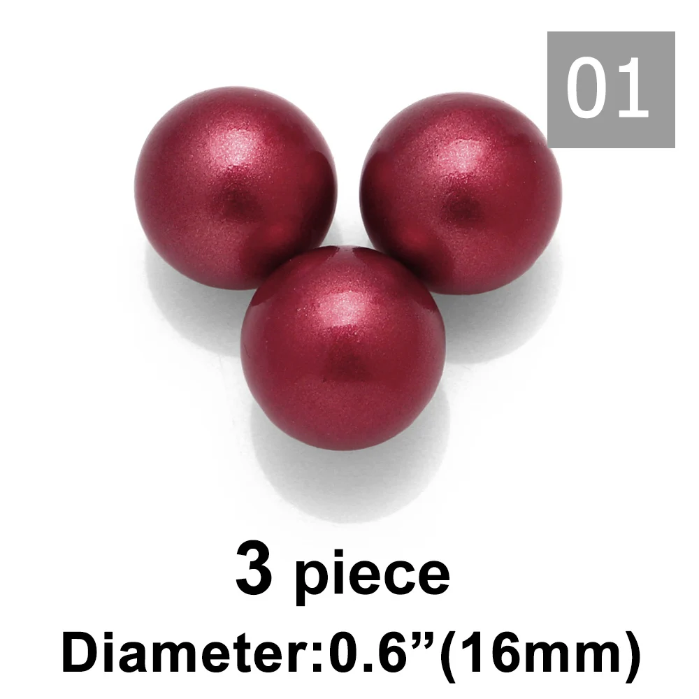 OCESRIO 3PCS Multicolor Harmony Ball for Pregnancy Necklace Pendant Copper Gold Plated 16mm Chimes Sound Ball chma200