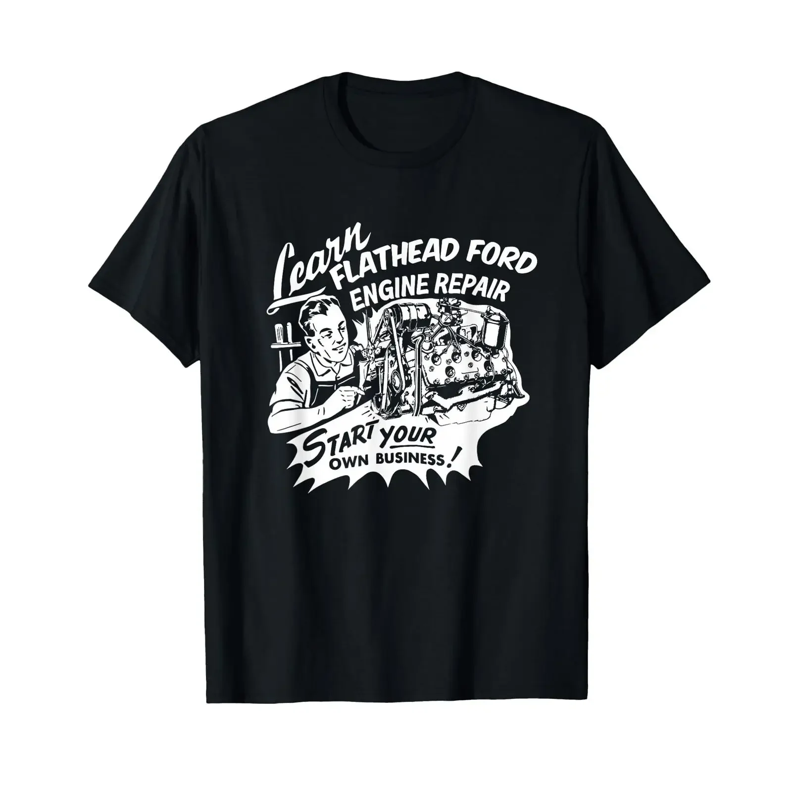 The Dirty Gringo Vintage V8 Flathead Engine Repair Car and Truck Retro Design T Shirt vintage Washed homme Stylish Casual