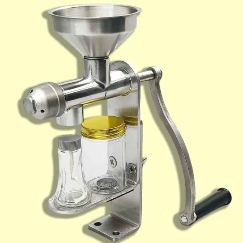 

Stainless steel oil press household small manual oil press