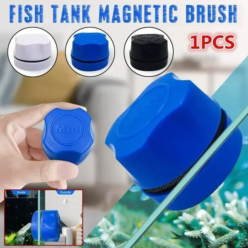 

Aquarium Double-sided Cleaning Brush Fish Tank Magnetic Glass Cleaner Brushes Remove Moss Brushes