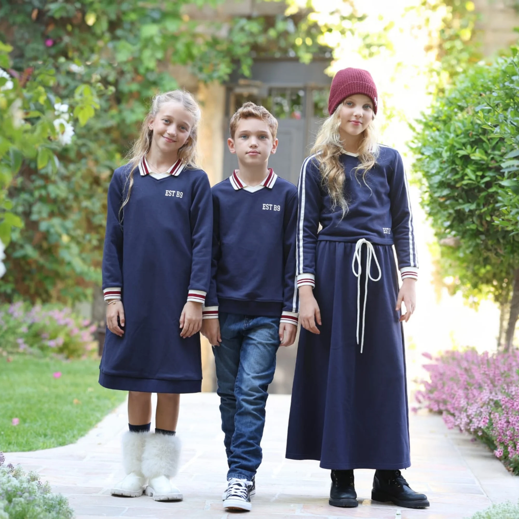 2026 Mali's AW Toddler Boys Girls 2pcs Printed Matching Outfits Girls Dress Kids Sweatshirt Fashion Skirt Children Clothing