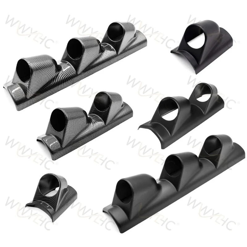 Suitable for Car Instrument Cup 2-inch Black 52mm Single Hole Double Hole Three Hole Instrument Cover,Gauge Holder, Left Bracket