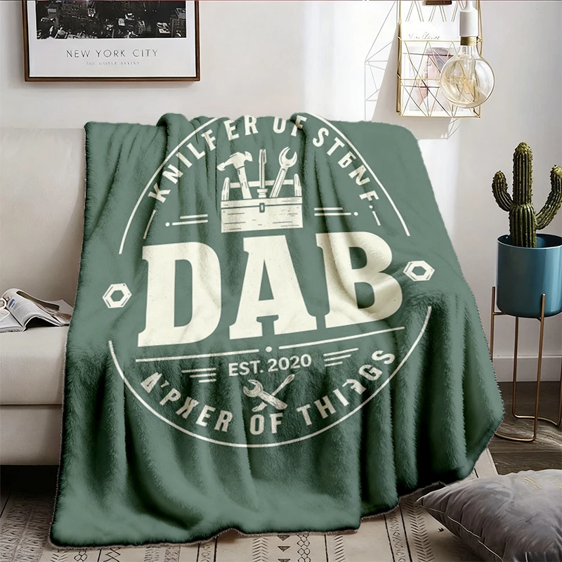  Funny Dad Flannel Blanket, Fixer Of Things Handyman Flannel Throw, New Dad 2026 Gift For Husband
