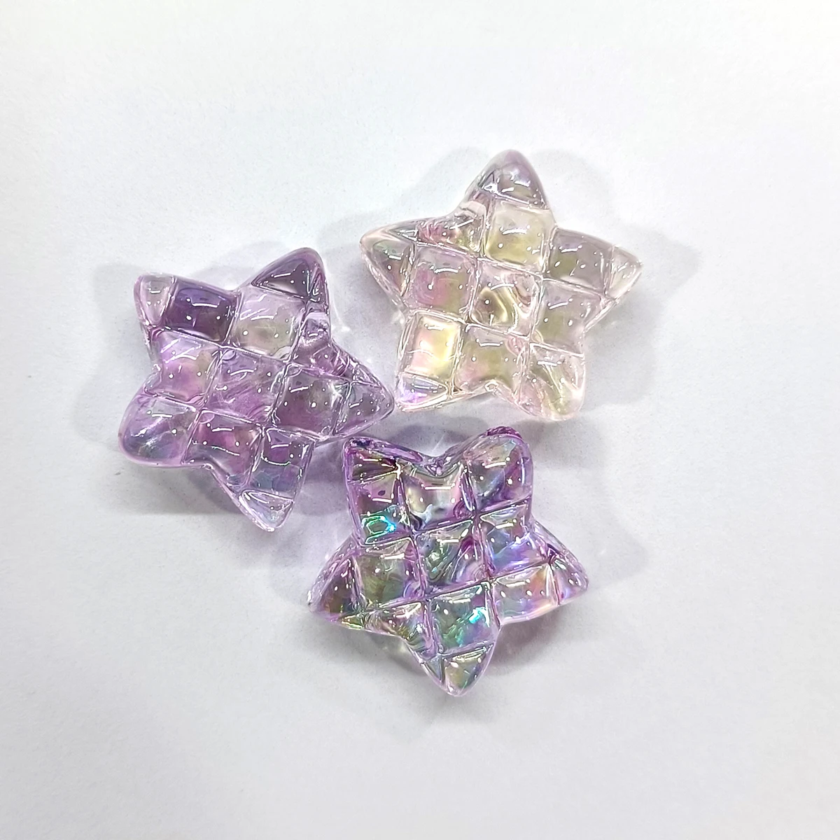 لوح شطرنج شفاف ملون بالآشعة فوق بالساعة ، نجوم مخططة ، إكسسوارات أقلام مطرزة ، مواد مجوهرات تصنعها بنفسك ، 10 صيحات #5