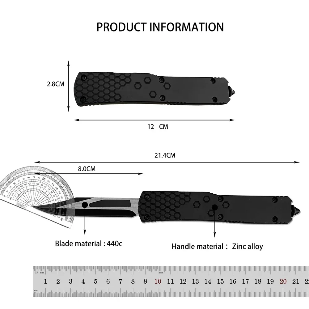 MICR Trood Assist Knife Tactical Survival Rescue Cutting 440c Blade Zinc Alloy Handle Pocket Camping Hunting EDC Tool