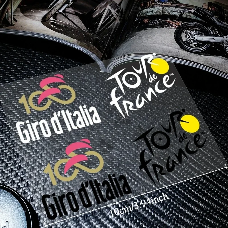 Road Bike Frame Decal Stickers Giro d'Italia Tour de France Waterproof Vinyl for Cycling Bicycle Body Decor