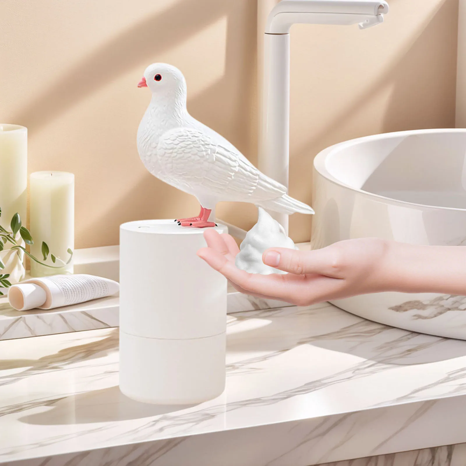 

300 Ml Fun Animal Series Foam Soap Dispenser Pigeon Automatic Electric Soap Dispenser for Home Office Bathroom Kitchen