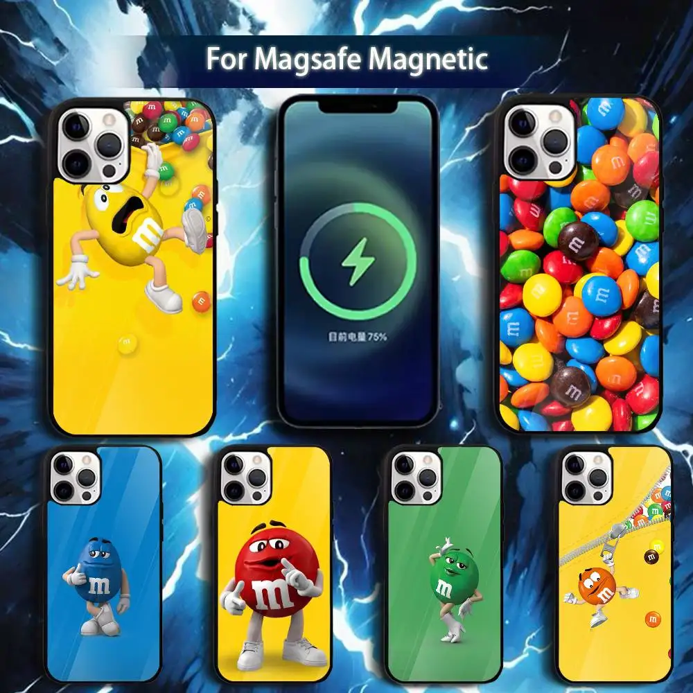 

M-M C-Chocolate B-Beans Phone Case For iPhone 17,16,15,14,13,12,11,Pro,Max,Plus,Mini,Magsafe,Magnetic Wireless Charging Case