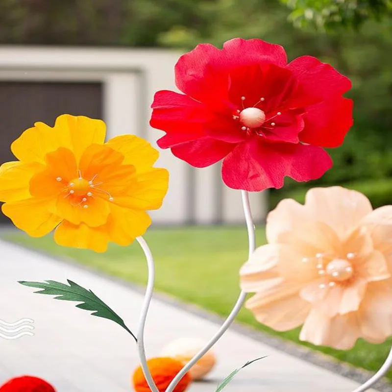 

Artificial Wrinkled Three-dimensional Paper Flower Wedding Decor Road Leading Flower Birthday Party Decor Display Window Layou