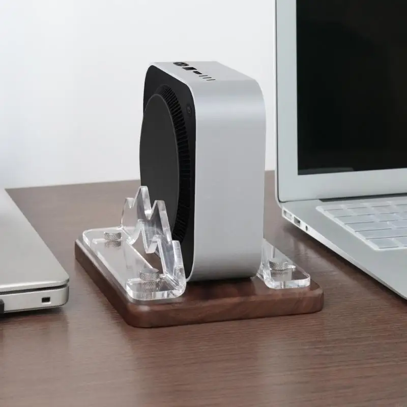 G6DD Walnuts Computer Stand, предлагая стабильную поддержку и управление кабелями для 4