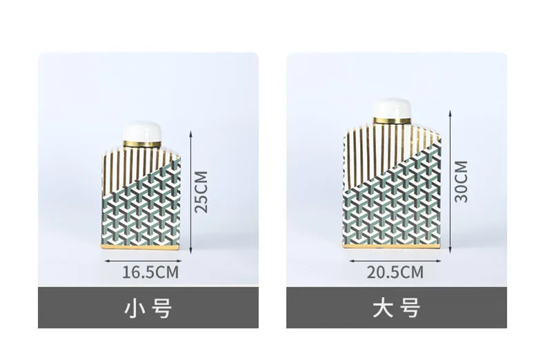 Imagem -06 - Vaso de Cerâmica Dourada com Tampa Vasos Decorativos Retros Mobiliário de Artesanato de Geometria Frasco Quadrado