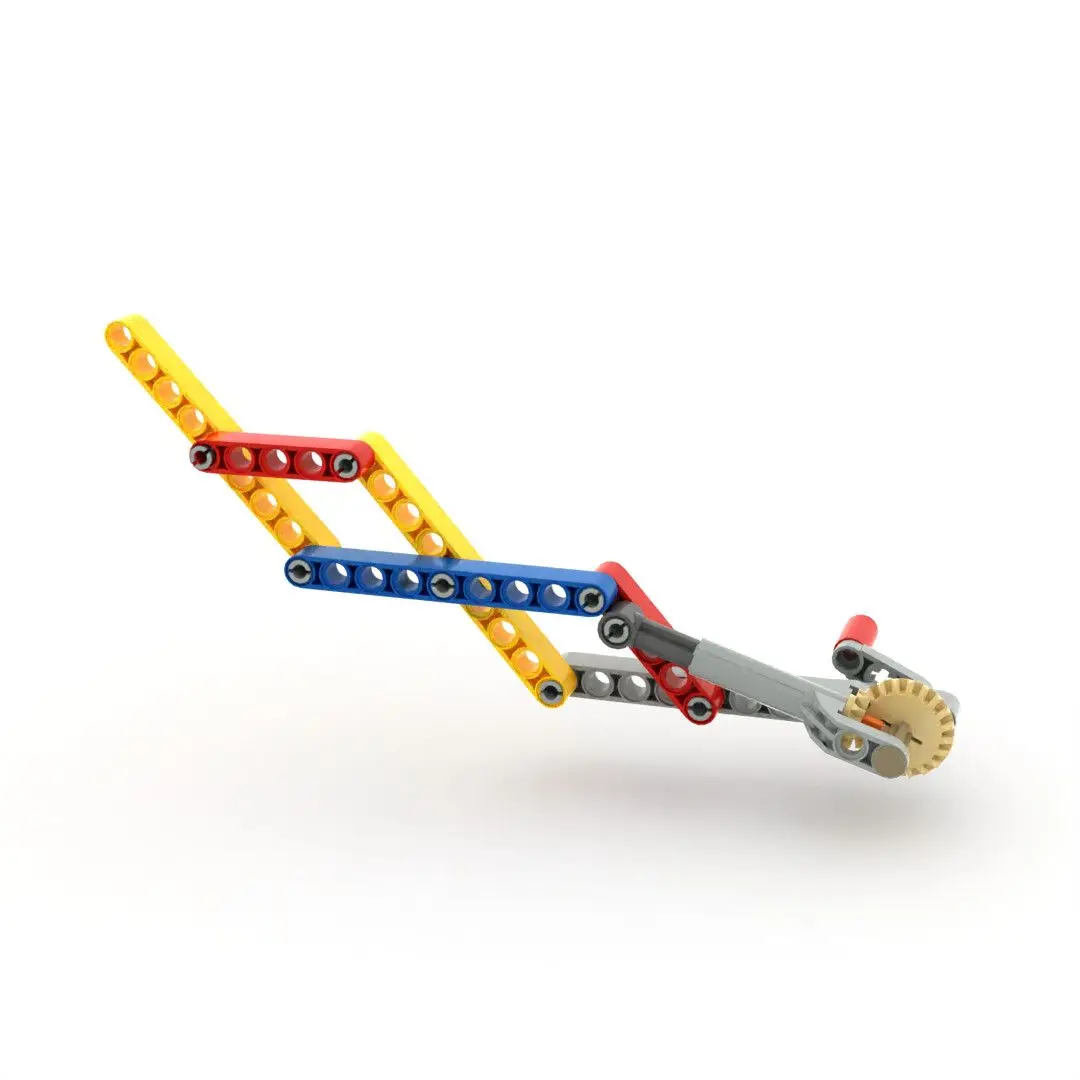 Linear Push Rod Parallelogram, Robot Gear Mechanical Technic Building Blocks, STEM Educational DIY Assembly Model Set