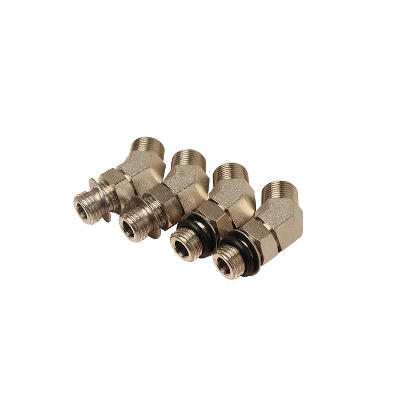 135 Degree Stainless Steel Durable Threaded Elbow Hydraulic Joint Oil Pump Hose Connector for Hydraulic Steering