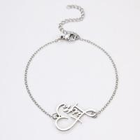 Stainless Steel Faith Letter Cross Charm Bracelet Women Men Aesthetic Waterproof Jewelry Gift