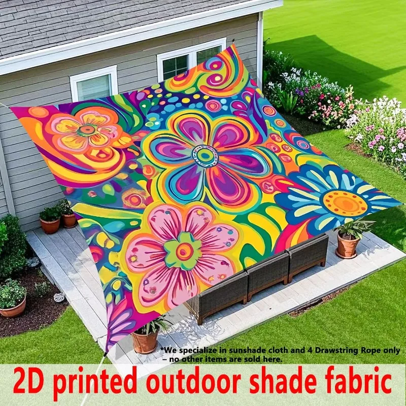 Mandala Print Camping Sunshade Tent Camping Tarpaulin Picnic Cover Outdoor Camping Tent Picnic Mat Terrace Balcony Ceiling Cloth