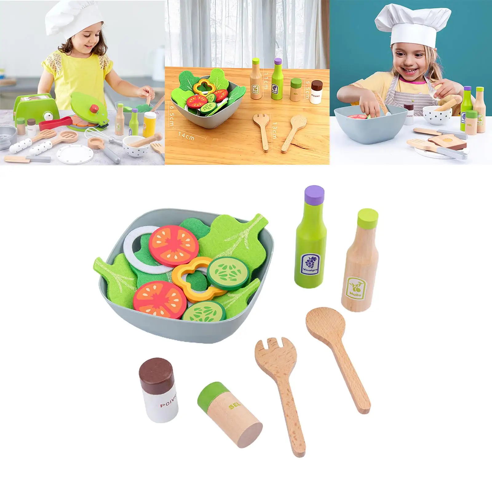 

Simulation Kitchen Fruit Vegetable Salad Making Early Learning Toy