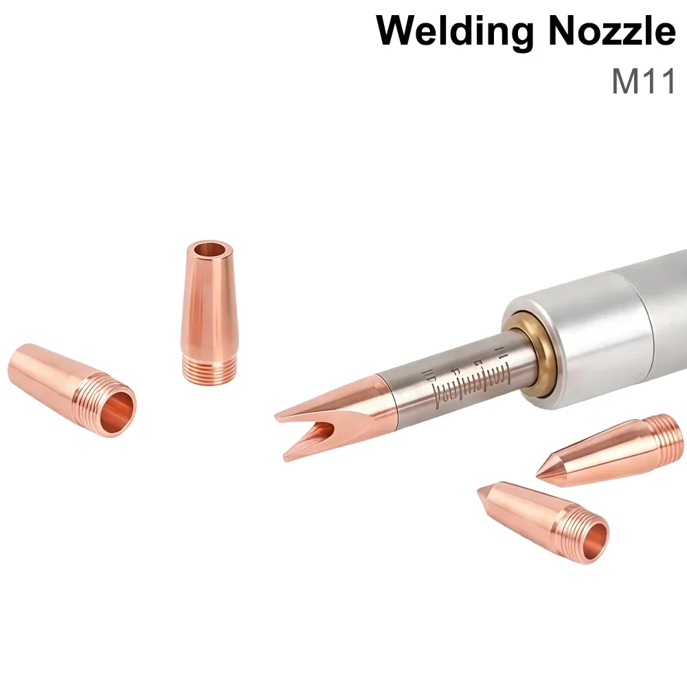 . M11 32mm Copper Wire Feed Laser Welding Nozzle for WSX ND18 MAX HR Handheld Welder Head