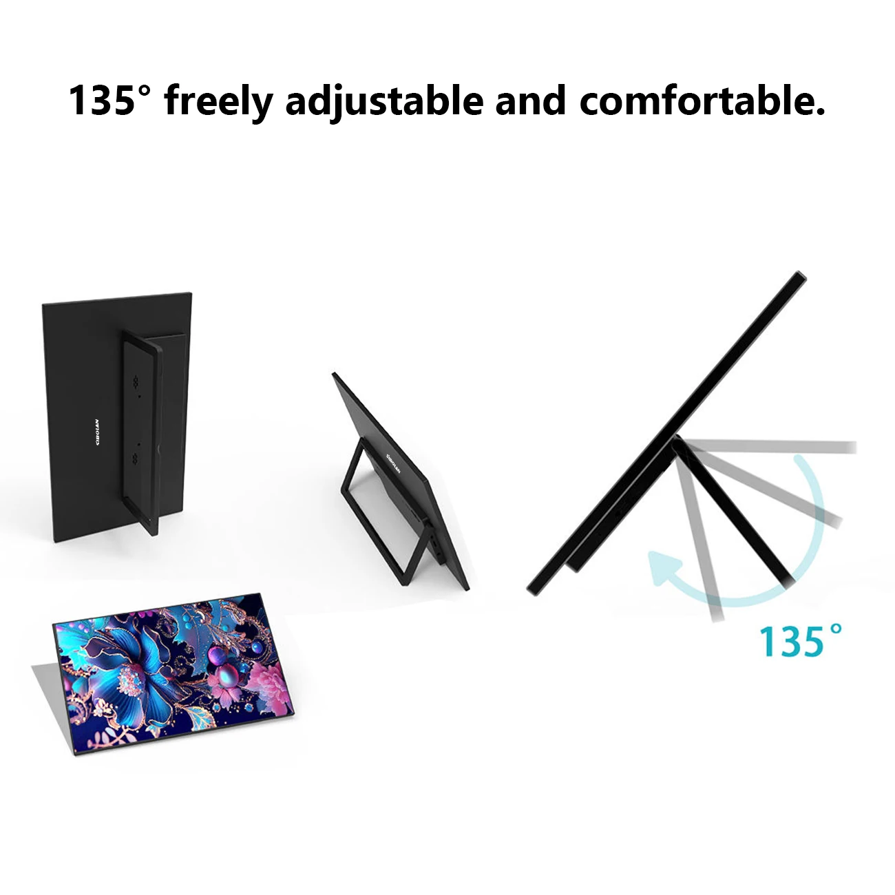 시볼란 24.5인치 2K 휴대용 모니터 HDR 2560*1440P 165Hz 100sRGB 대형 게이밍 디스플레이 TYPE-C HDMI VESA 데스크탑 노트북 미니 PC용 썸네일 5