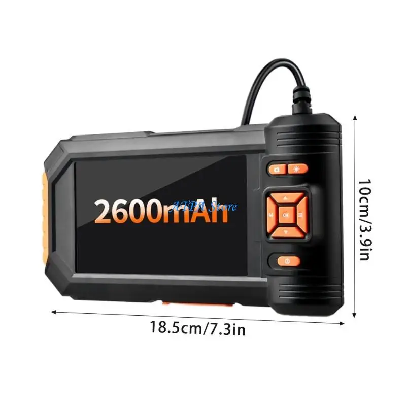 U13C Промышленная эндоскопическая камера с двойным объективом, бороскоп для осмотра автомобиля, водонепроницаемые светодиоды