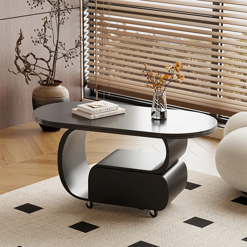 

Light luxury rock slab coffee table household modern small apartment living room Italian Nordic tea table minimalist