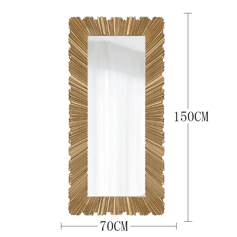 

Decoration Home Modern Ornaments Living Room Large Wall Mirror Irregular Golden Bathroom Mirror espejo neon Accessories Dressing