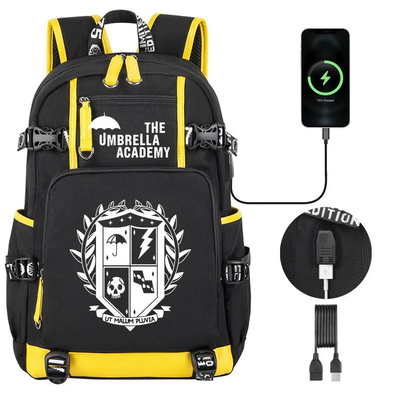 NEW The Umbrella Academy Teenage Girls Boys Backpack Students School Bags Children's Schoolbag Mochilas Usb Charging Bookbag