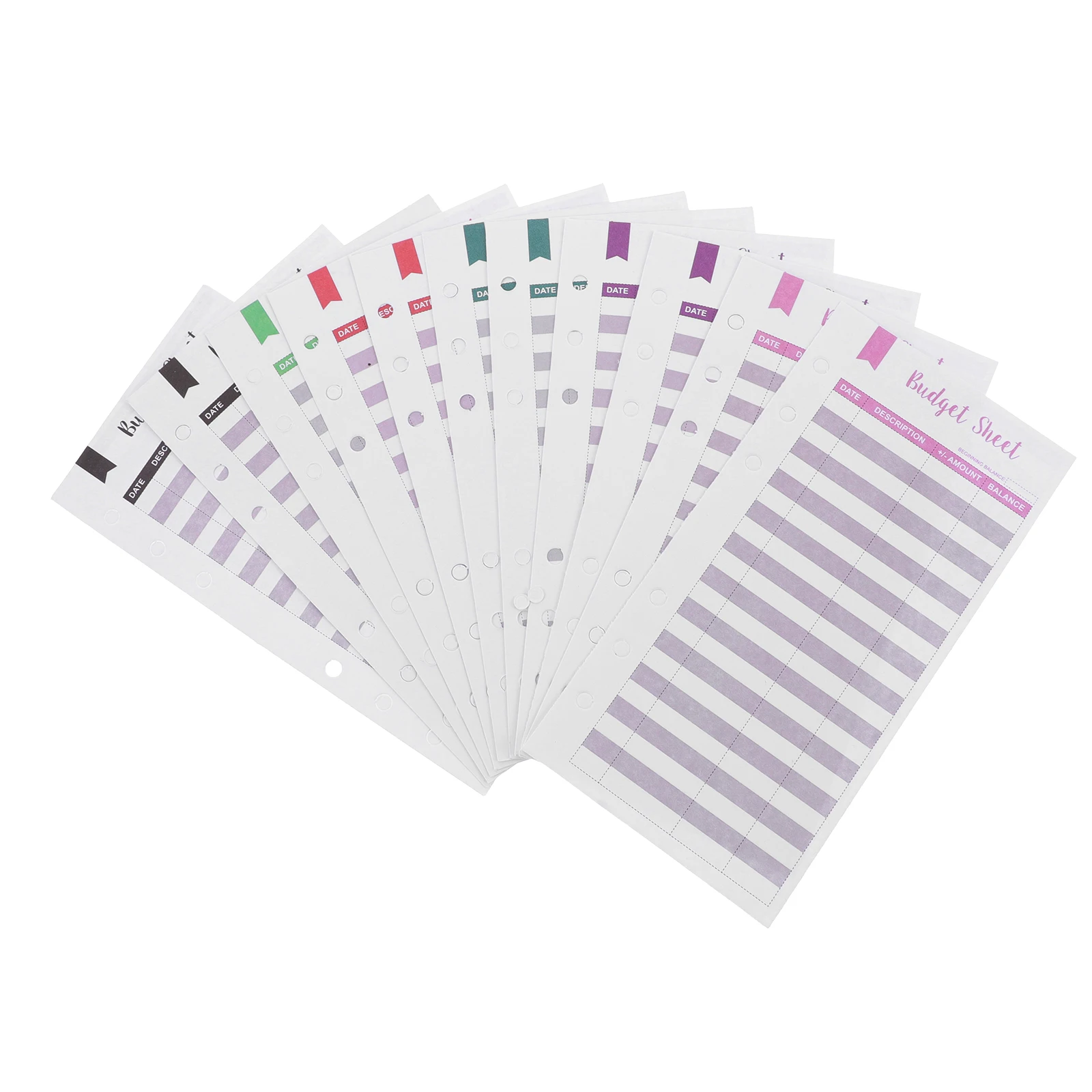 

Binder Inserts Cash Envelope Tracker Expense Tracker Sheets Punch Hole Design Portable Budget Recording Cards Household