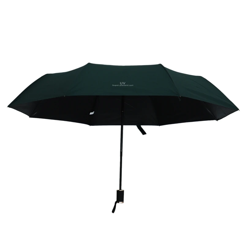 UV Clear Umbrella Three Fold Thickened Black Glue Sunscreen Sun Umbrella Nine Plywood Parasol