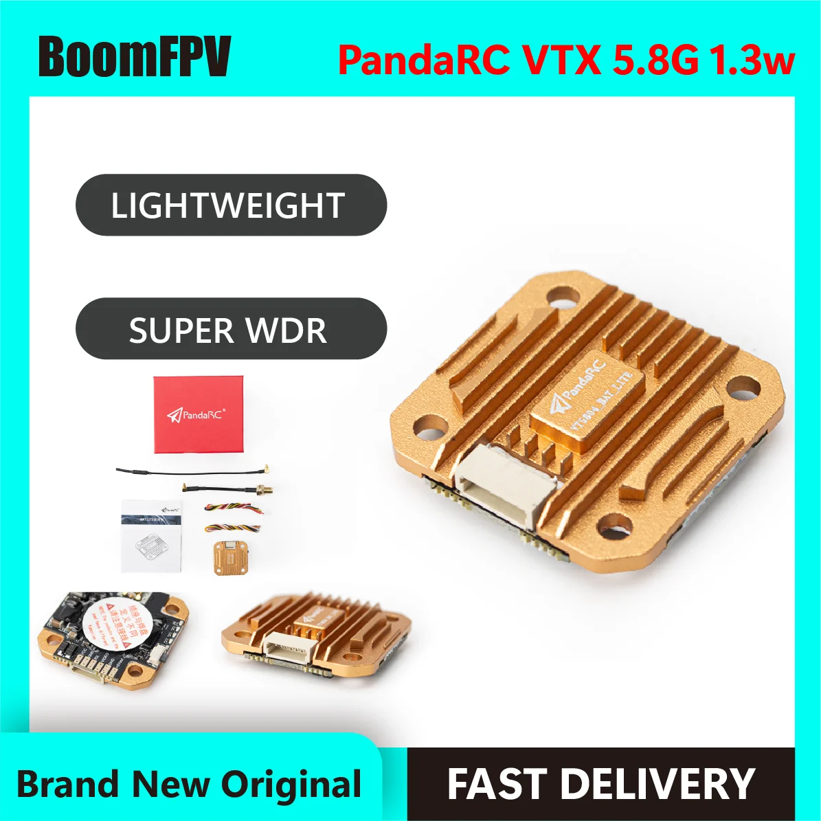 PandaRC VTX 5.8G High quality Image transmission 1.6W High Power OSD FPV VTX 6-36V 20x20mm