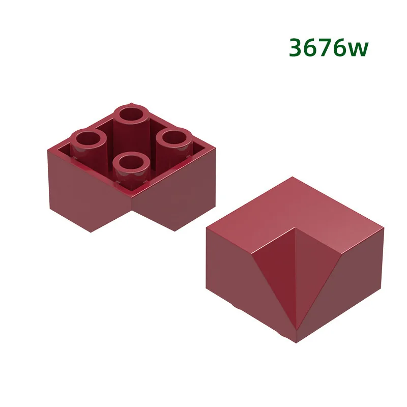 MOC 10PCS 3676W Special Concave Angle Reverse 4 Holes Building Blocks Kit House Part Bricks Particle Toy Children Birthday Gifts
