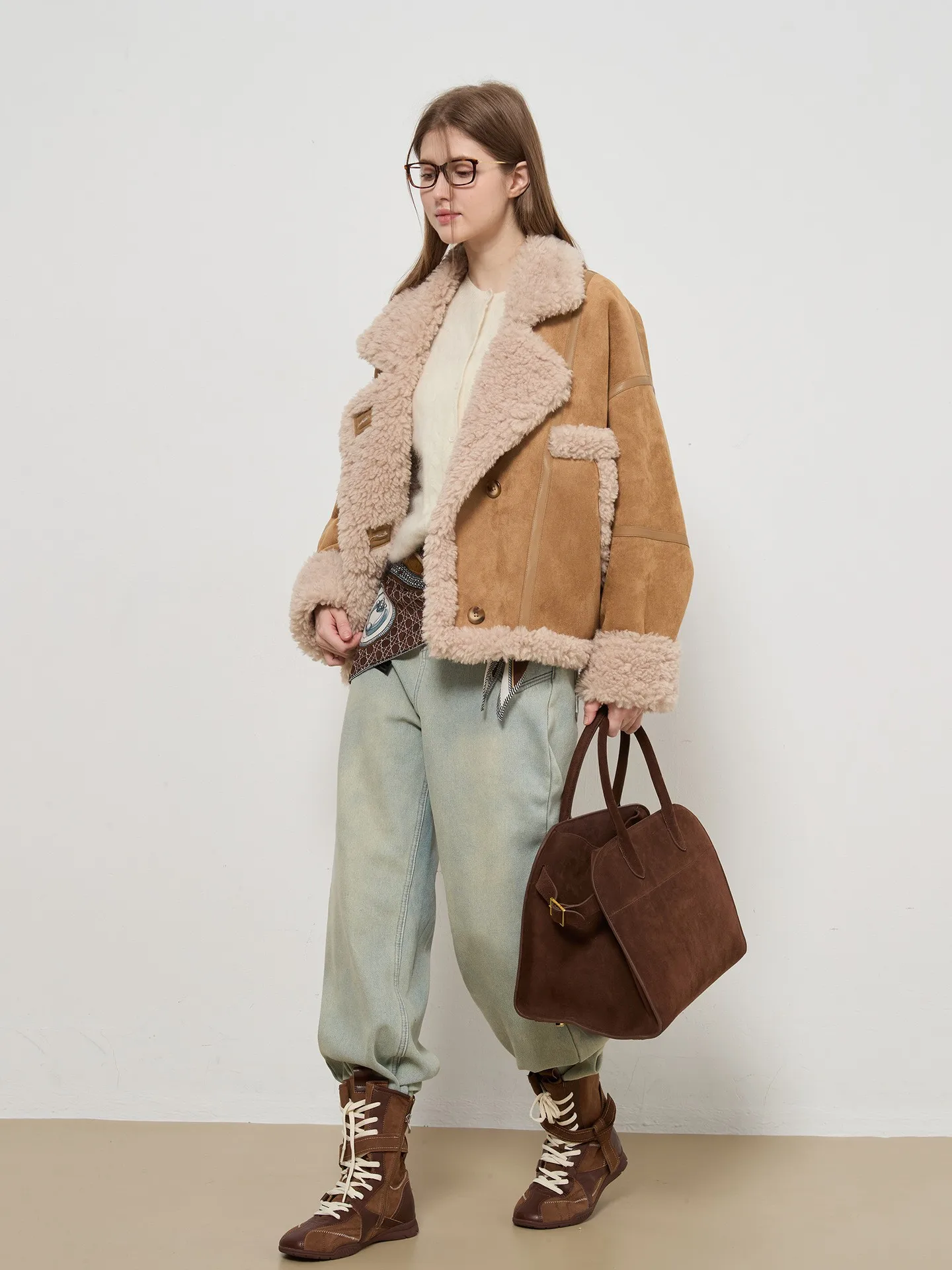 Turn Down Collar Single Set Coat with Regular Length Casual Commuter Chic Long Sleeve Notched Collar Autumn Women Jacket