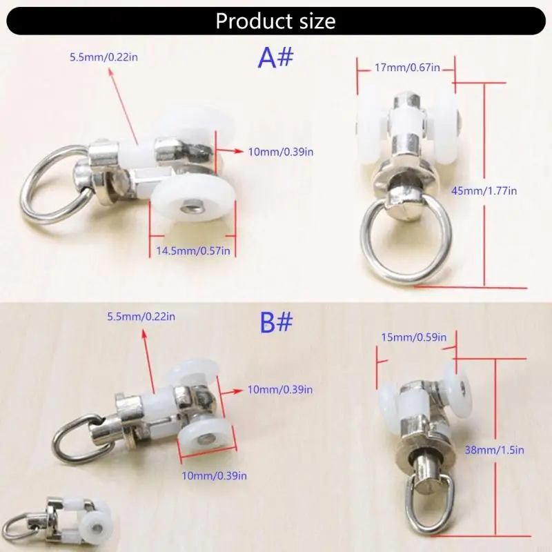 20pcs ม่านลูกกลิ้งสำหรับการเคลื่อนไหวม่านที่ราบรื่นและเงียบอลูมิเนียม/พลาสติก