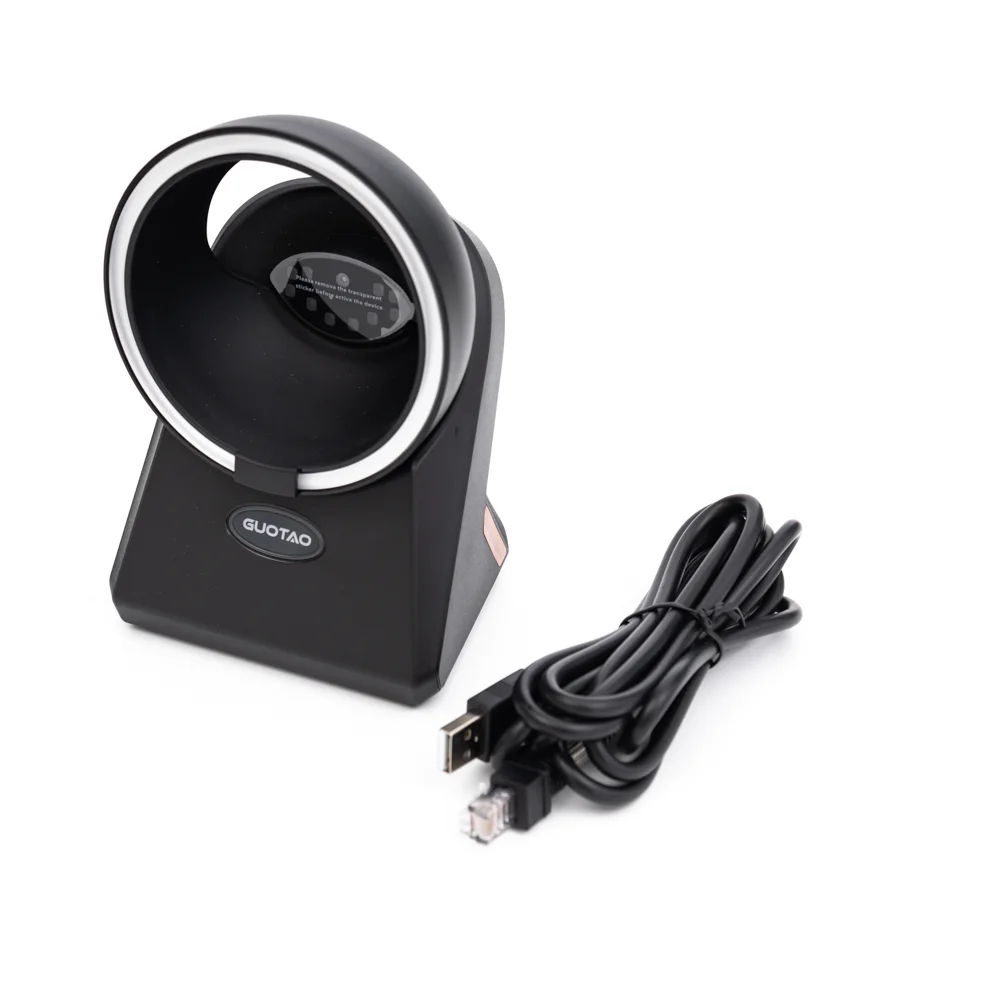 P8 Cashier System 2D Barcode Scanner Usb Qr Code Reader Platform DS9308 Desktop POS Barcode Scanner