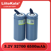 LiitoKala 3.2V 32700 6500mAh LiFePO4 Battery 35A Continuous Discharge Maximum 55A High power battery+DIY Nickel sheets